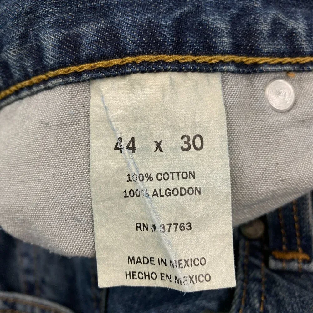 Perry‎ Ellis Straight Leg Women's size 44x30 Dark Wash Blue Denim jeans
